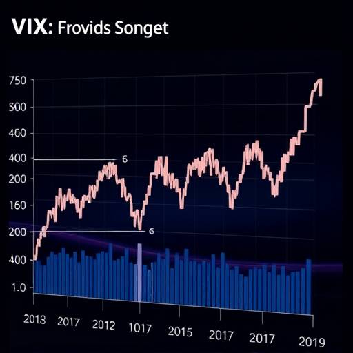 Chart showing the VIX index fluctuating over time