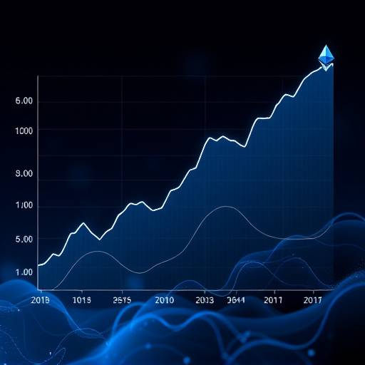 Ethereum price chart illustrating market capitalization growth
